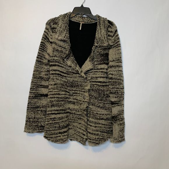 Free People Zebra Knit Sweater Jacket - Picture 1 of 3